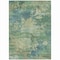 Homeroots 3' X 5' Teal Blue Beige And Denim Blue Abstract Washable Indoor Outdoor Area Rug 630747 - alternate 2