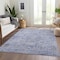 Homeroots 10' X 14' Blue And Gray Damask Washable Indoor Outdoor Area Rug 604191 - alternate 4