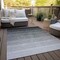 Homeroots 9' X 12' Black And Ivory Ombre Washable Indoor Outdoor Area Rug 595791 - alternate 4