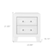 Homeroots 22" White Two Drawer Wood Nightstand 564648 - alternate 5