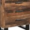 Homeroots 30" Dark Brown Solid Wood Distressed Three Drawer Nightstand 521225 - alternate 4