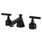 Kingston Brass Widespread Bathroom Faucet with Brass Pop-Up, Matte Black KZ4460CML - alternate 1