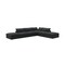 Homeroots Black Linen Blend Modular L Shaped Six Piece Corner Sectional 714577 - alternate 5