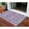 Homeroots 3' X 5' Purple And Lavender Abstract Washable Indoor Outdoor Area Rug 602509 - alternate 1