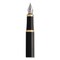 Parker IM Fountain Pen with Gift Box, Medium Fountain Nib, Blue Ink, Black Lacquer/Gold Barrel 1931645 - alternate 4