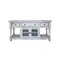 Homeroots 70" White Solid Wood Open shelving Distressed TV Stand 528740 - alternate 1