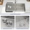 Wrightmaster 32 in. Undermount 16-Gauge Single Bowl Stainless Steel Sink with Bottom Grids, Rolling-Up Rack ZOR-U321910R1 - alternate 3