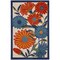 Homeroots 3' X 4' Ivory Orange and Blue Floral Indoor Outdoor Area Rug 527640 - alternate 4