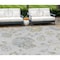 Homeroots 10' X 14' Silver Gray And Gold Floral Washable Indoor Outdoor Area Rug 589505 - alternate 1