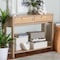Baxton Studio Sebille Mid-Century Modern Light Brown Finished Wood 2-Drawer Console Table with Natural Rattan 207-12465 - alternate 4