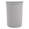 Rubbermaid Commercial 21 gal Half-Round Indoor Plastic Can, Gray, Open Top, Plastic, 21 in FG352000GRAY - alternate 1