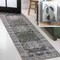 Jonathan Y Alanya Ornate Medallion Non-Slip Machine-Washable Dark Green/Gray 2 ft. x 8 ft. Runner Rug WSH100B-28 - alternate 1