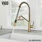 Vigo Livingston Single Handle Pull-Down Sprayer Kitchen Faucet in Matte Brushed Gold VG02027MG - alternate 3