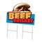 Signmission Beef Brisket Die Cut Yard Sign & Stake outdoor plastic coroplast window, C-DC-2436-Beef Brisket19 C-DC-2436-Beef Brisket19 - alternate 1