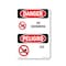 Signmission OSHA Danger Sign, No Swimming Bilingual, 10in X 7in Aluminum, 7" W, 10" L, No Swimming Bilingual OS-DS-A-710-VT-1709 - alternate 1