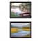 Homeroots Set Of Two Serene Water 3 Black Framed Print Wall Art, 2PK 407902 - alternate 1
