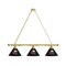 Holland Bar Stool Co Northern Illinois 3 Shade Billiard Light, Brass Fixture BL3BRNorIll - alternate 1