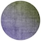 Homeroots 8' Olive Green And Purple Round Ombre Washable Indoor Outdoor Area Rug 563723 - alternate 3