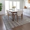 Homeroots 3' X 5' Gray And Silver Striped Washable Indoor Outdoor Area Rug 602785 - alternate 6