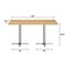 Flash Furniture Bennett 30 in x 60 in Solid Wood Indoor Tabletop in Natural with 22 in x 22 in Dining Height GSF-REC3060-NAT-T2222S-GG - alternate 3