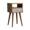 Homeroots 22" Brown Solid Wood Square One Drawer Nightstand 651893 - alternate 3