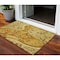 Homeroots 3' X 5' Terra Cotta Brown And Gold Floral Medallion Washable Indoor Outdoor Area Rug 603203 - alternate 1
