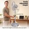Edendirect 16 in. 3 fan speeds Pedestal Fan in Silver with Adjustable Height, Adjustable Tilt and Oscillation ZRW5512P469603 - alternate 3