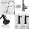 Vigo Edison Single Handle Pull-Down Sprayer Kitchen Faucet in Matte Brushed Gold and Matte Black VG02001MGMB - alternate 3