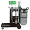 Unger ZoneCleanRx Janitorial Carts, Plastic, 3 Shelves, 23.5 x 25 x 25, Black UNGCRTZN - alternate 3