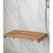 Homeroots 30" Brown Wall Mount Teak Rectangular Shower Bench 549375 - alternate 3
