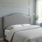 Homeroots Gray Upholstered Camelback Full Headboard With Nail Head Trim 490185 - alternate 2