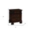 Homeroots 16" X 25" X 28" Dark Walnut Wood Nightstand 347052 - alternate 2