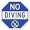 Signmission No Diving, 18 Inch X 18 Inch, Plastic Sign OC-P-18-130 - alternate 1