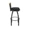 Holland Bar Stool Co Revelle 30in Swivel Bar Stool with Pewter Finish, Medium Back and Black Vinyl Seat 881 - alternate 3