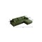 Homeroots 107" Green Corduroy Modular Compression Foam Sofa With Toss Pillows 712966 - alternate 3
