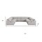 Homeroots Ash Gray Leather Modular U Shaped Eight Piece Corner Sectional 643957 - alternate 3