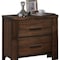 Homeroots 25" Brown Wood Two Drawer Nightstand 374190 - alternate 5