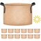 Ipower YSSOA Grow Bags 7 Gallon 300G Reusable Breathable Gardening Pots, Tan, 12PK GLGROWBAG7X6TANX2 - alternate 1