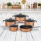 Brentwood Industries 9 Piece Aluminum Non Stick Cookware Set in Copper BPS-309C - alternate 2