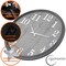 Clockswise 18in Battery Operated Modern Indoor & Outdoor Waterproof Wall Clock Large Decorative Timepiece, Gray QI004853 - alternate 4