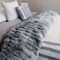 Lavish Home Oversized Ruched Faux Fur Blanket Plush Polyester Faux Fur Queen-Size Throw for Sofas & Beds HT-THROW1-SLV - alternate 2