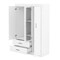Homeroots Two Piece White Solid and Manufactured Wood Bedroom Set 662343 - alternate 1