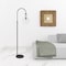 Homeroots 70" Black Arched Floor Lamp With Clear Seeded Glass Dome Shade 523388 - alternate 4