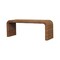 Homeroots 48in Beige and Brown Boucle and Solid Wood Upholstered Bench 723429 - alternate 3