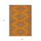 Homeroots 9' X 12' Orange And Blue Geometric Washable Indoor Outdoor Area Rug 598768 - alternate 5