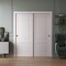 Sartodoors Sliding Closet Bypass Doors 84 x 84 inches, BASIC 9422 White, Rails Hardware Set, Wood Solid Bedr BASIC9422DBD-SKIN-8484 - alternate 3