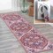 Jonathan Y Cirali Ornate Large Medallion Machine-Washable Red/Navy 2 ft. x 8 ft. Runner Rug WSH105A-28 - alternate 1