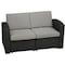 Outdoor Expressions 4-Piece Wicker Style Resin Chat Set with PFAS-Free Fabric 890850 - alternate 5