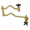 Kingston Brass Wall Mount Pot Filler Faucet, Brushed Brass KS2107PKX - alternate 1