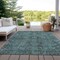 Homeroots 3' X 5' Turquoise Oriental Washable Non Skid Indoor Outdoor Area Rug 563847 - alternate 4